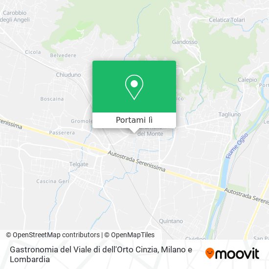 Mappa Gastronomia del Viale di dell'Orto Cinzia