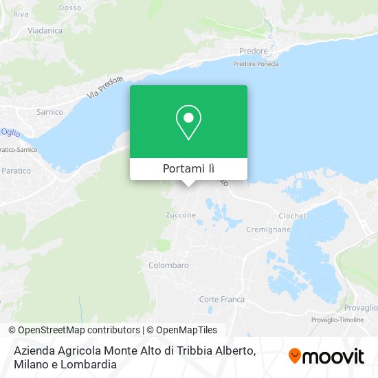 Mappa Azienda Agricola Monte Alto di Tribbia Alberto