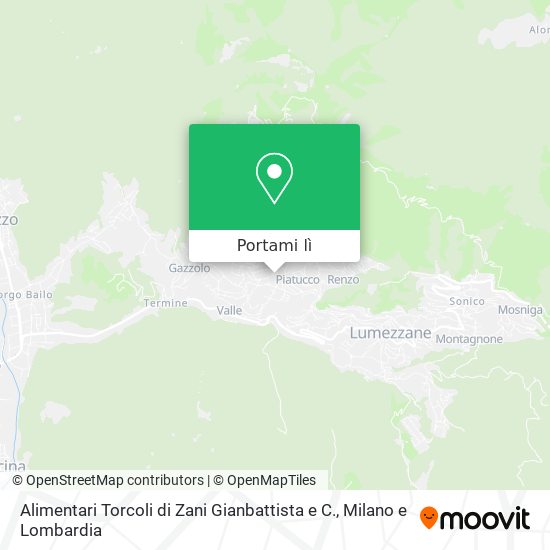 Mappa Alimentari Torcoli di Zani Gianbattista e C.