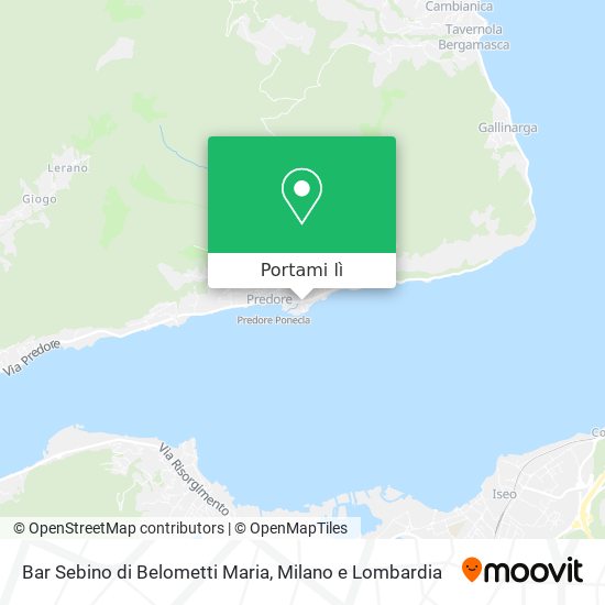 Mappa Bar Sebino di Belometti Maria