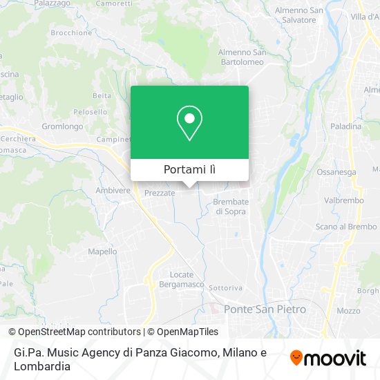 Mappa Gi.Pa. Music Agency di Panza Giacomo