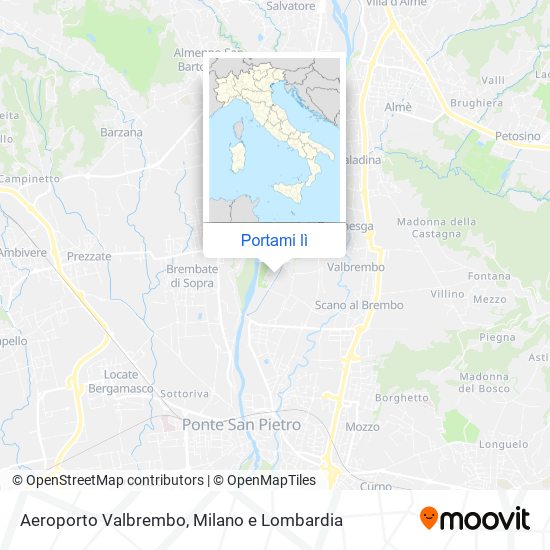 Mappa Aeroporto Valbrembo