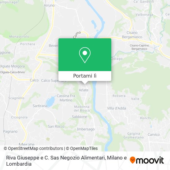 Mappa Riva Giuseppe e C. Sas Negozio Alimentari