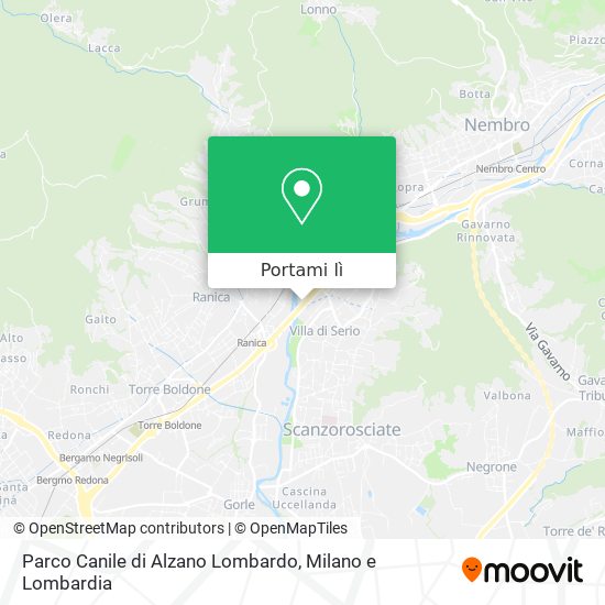 Mappa Parco Canile di Alzano Lombardo