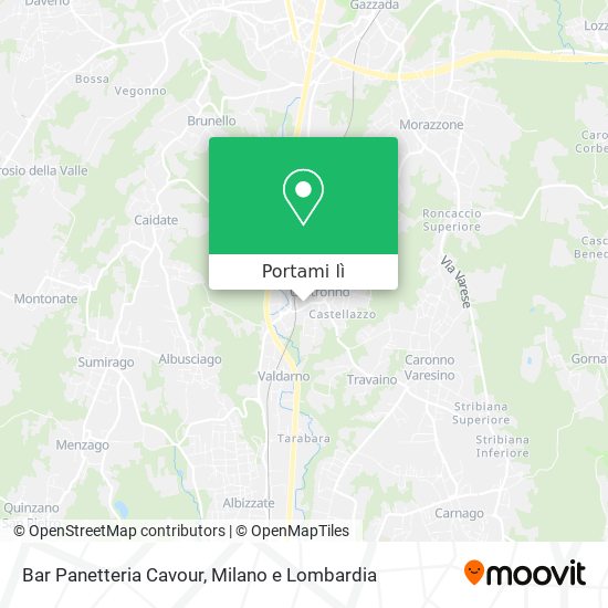 Mappa Bar Panetteria Cavour