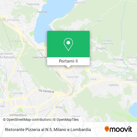 Mappa Ristorante Pizzeria al N.5