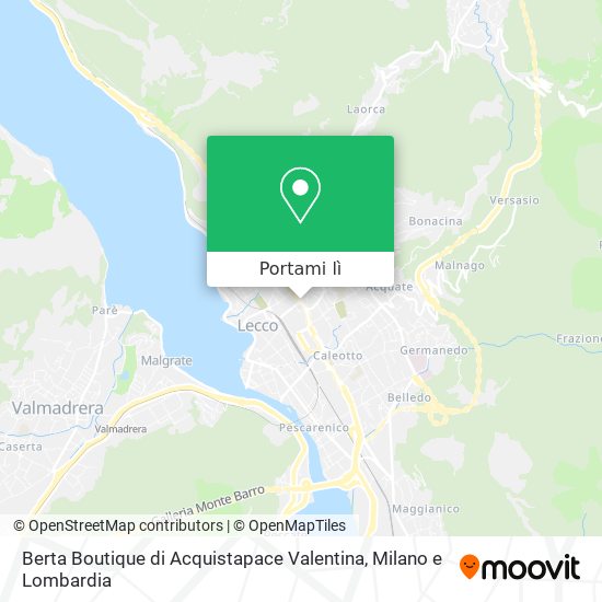 Mappa Berta Boutique di Acquistapace Valentina