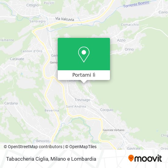 Mappa Tabaccheria Ciglia