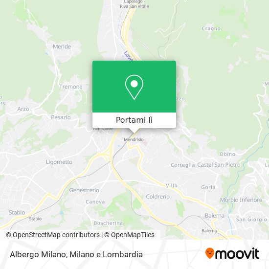 Mappa Albergo Milano
