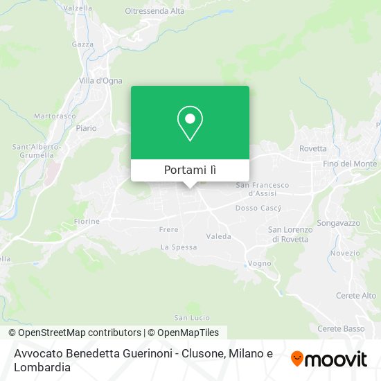 Mappa Avvocato Benedetta Guerinoni - Clusone