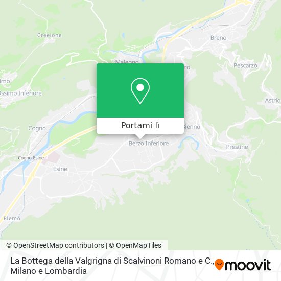 Mappa La Bottega della Valgrigna di Scalvinoni Romano e C.
