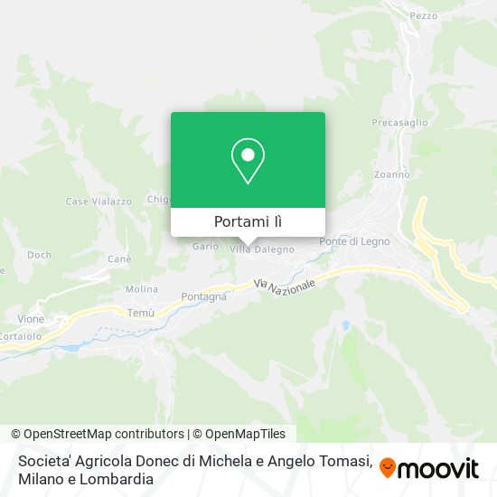 Mappa Societa' Agricola Donec di Michela e Angelo Tomasi