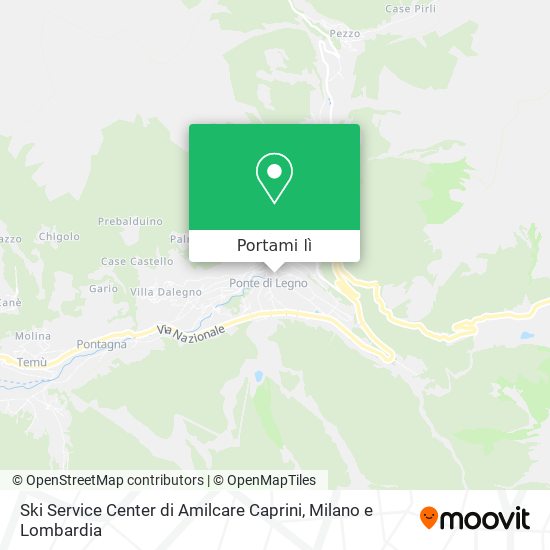 Mappa Ski Service Center di Amilcare Caprini