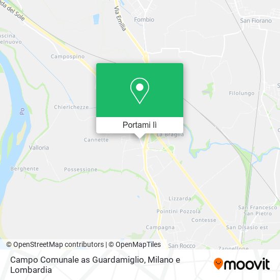 Mappa Campo Comunale as Guardamiglio