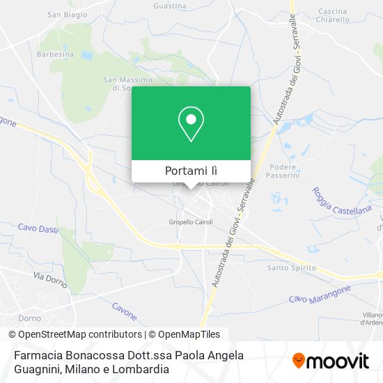 Mappa Farmacia Bonacossa Dott.ssa Paola Angela Guagnini