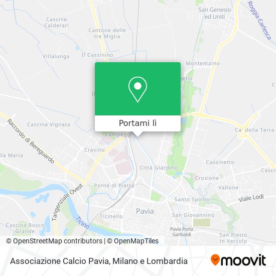 Mappa Associazione Calcio Pavia