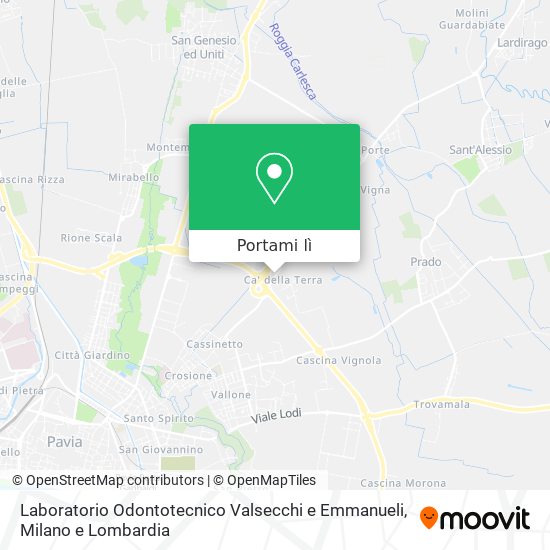 Mappa Laboratorio Odontotecnico Valsecchi e Emmanueli