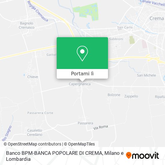 Mappa Banco BPM-BANCA POPOLARE DI CREMA