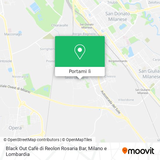 Mappa Black Out Cafè di Reolon Rosaria Bar