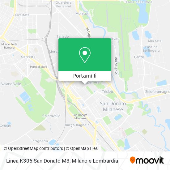 Mappa Linea K306 San Donato M3