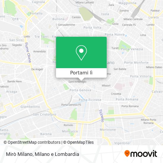 Mappa Mirò Milano