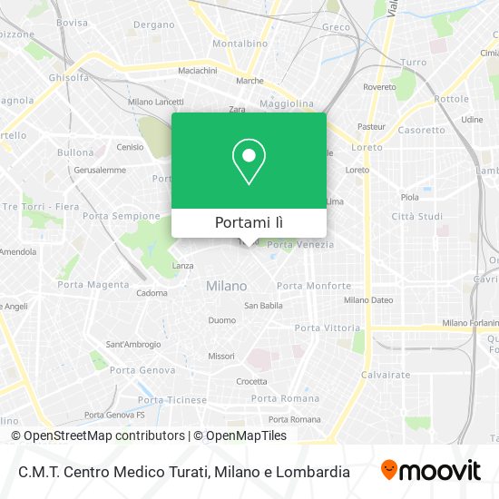 Mappa C.M.T. Centro Medico Turati
