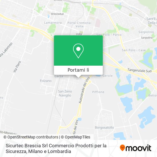 Mappa Sicurtec Brescia Srl Commercio Prodotti per la Sicurezza