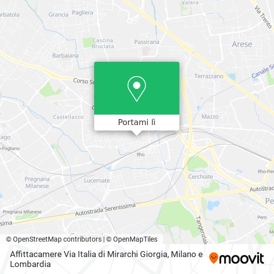 Mappa Affittacamere Via Italia di Mirarchi Giorgia