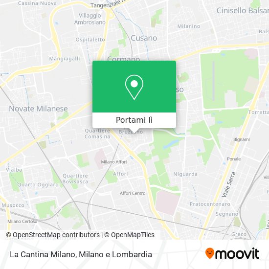 Mappa La Cantina Milano