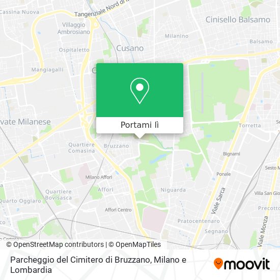 Mappa Parcheggio del Cimitero di Bruzzano