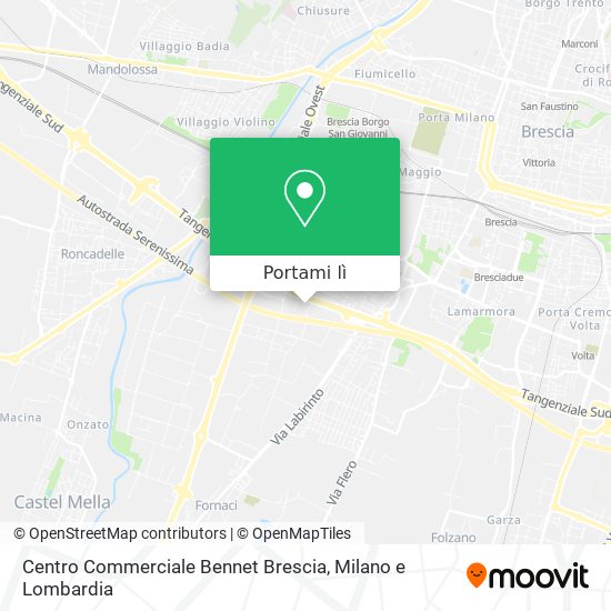 Mappa Centro Commerciale Bennet Brescia
