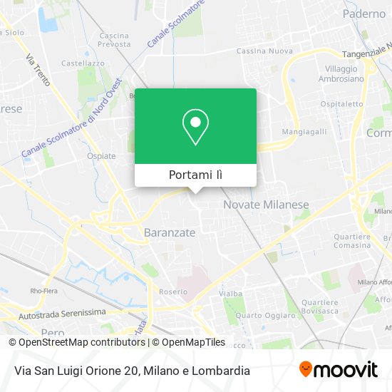 Mappa Via San Luigi Orione 20