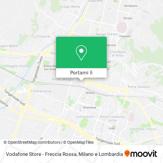 Mappa Vodafone Store - Freccia Rossa