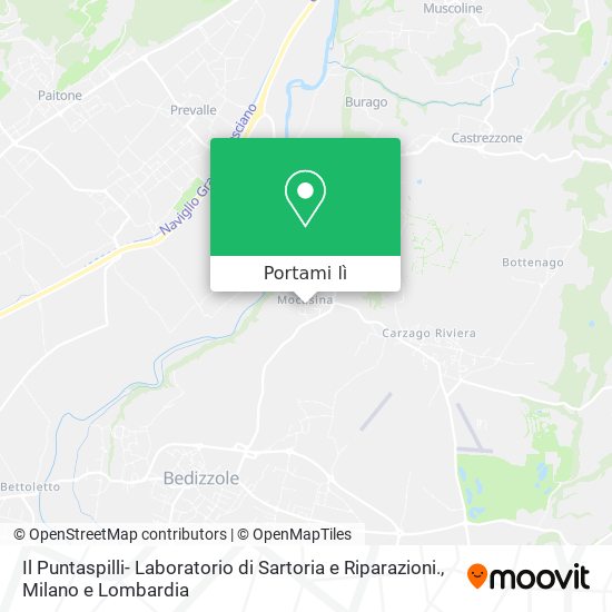 Mappa Il Puntaspilli- Laboratorio di Sartoria e Riparazioni.