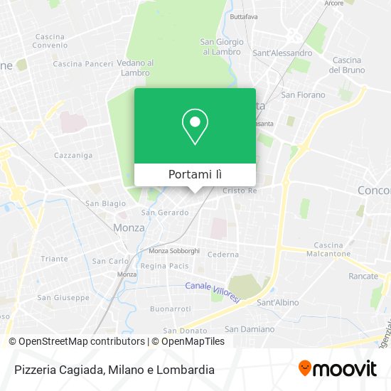 Mappa Pizzeria Cagiada