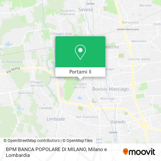 Mappa BPM BANCA POPOLARE DI MILANO