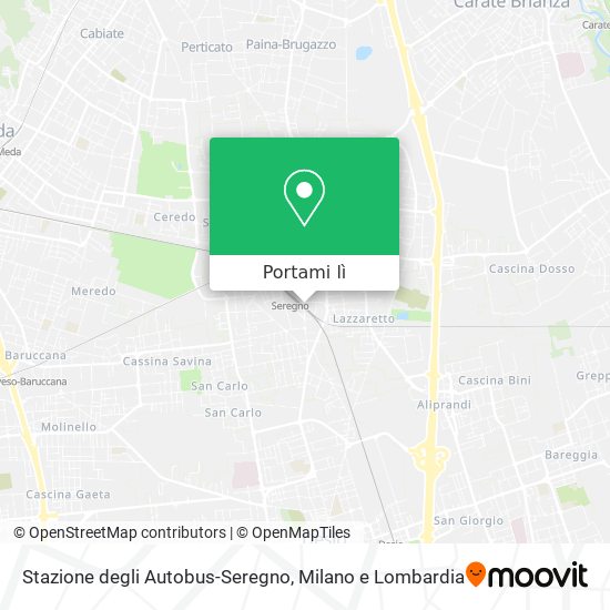 Mappa Stazione degli Autobus-Seregno