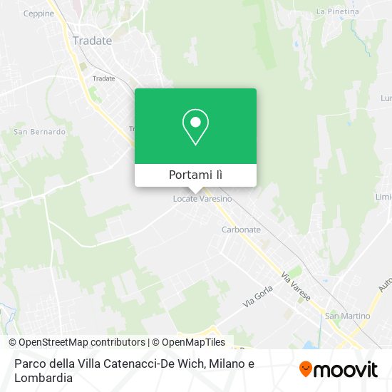 Mappa Parco della Villa Catenacci-De Wich