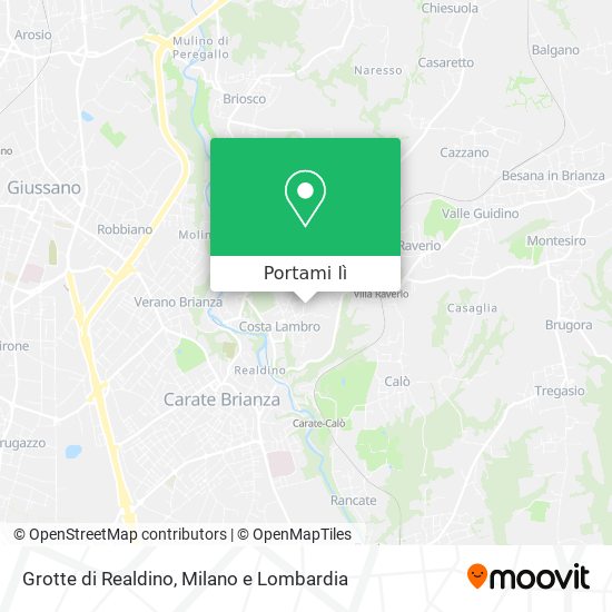 Mappa Grotte di Realdino