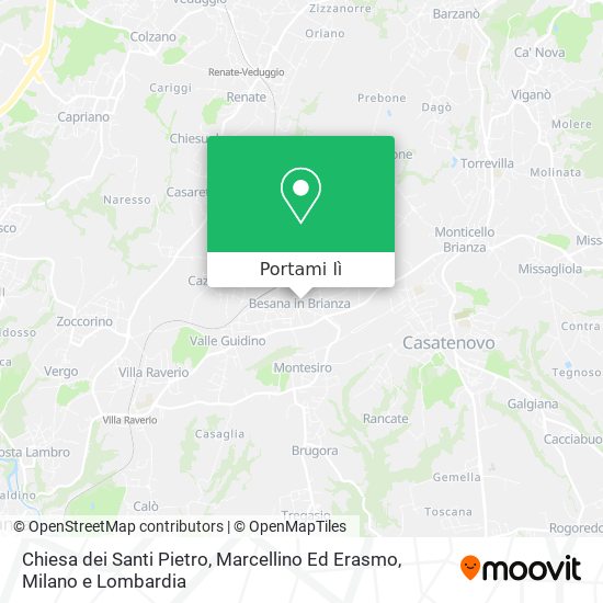 Mappa Chiesa dei Santi Pietro, Marcellino Ed Erasmo