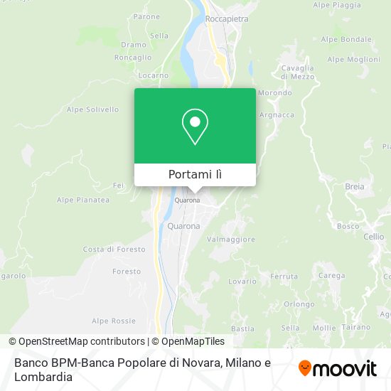 Mappa Banco BPM-Banca Popolare di Novara