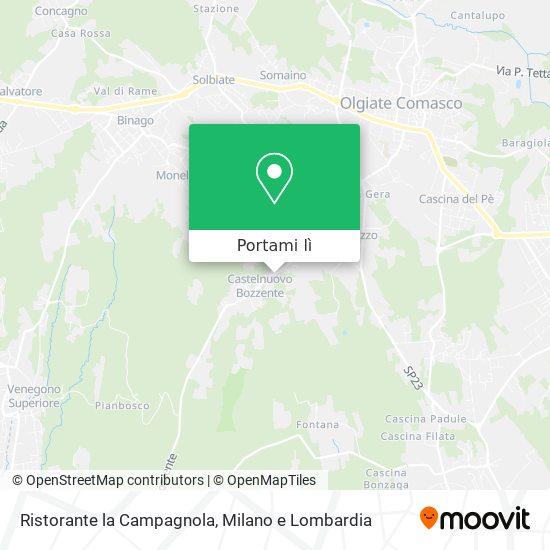 Mappa Ristorante la Campagnola