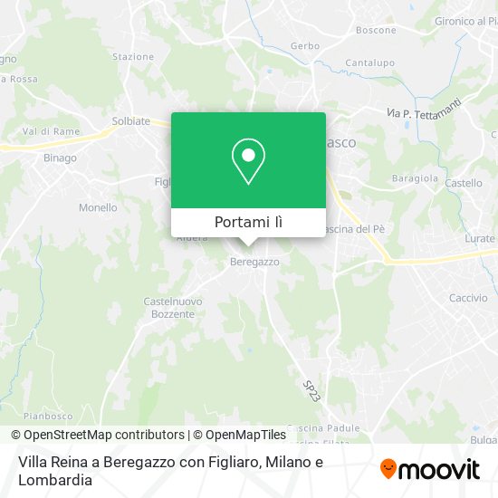 Mappa Villa Reina a Beregazzo con Figliaro
