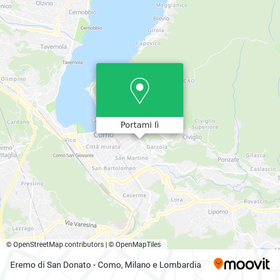 Mappa Eremo di San Donato - Como