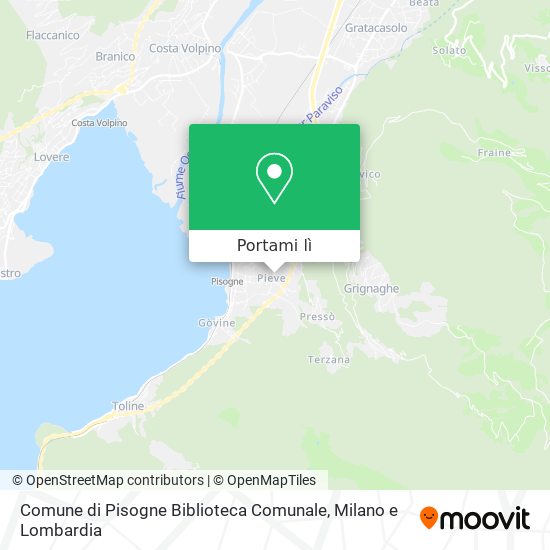 Mappa Comune di Pisogne Biblioteca Comunale