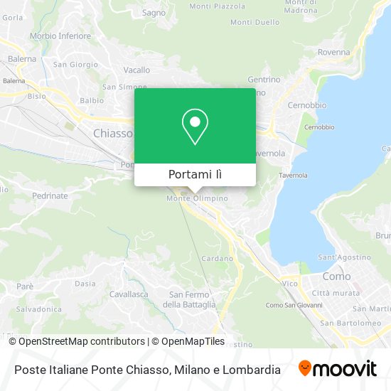 Mappa Poste Italiane Ponte Chiasso