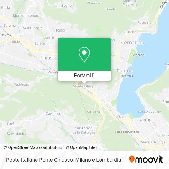 Mappa Poste Italiane Ponte Chiasso