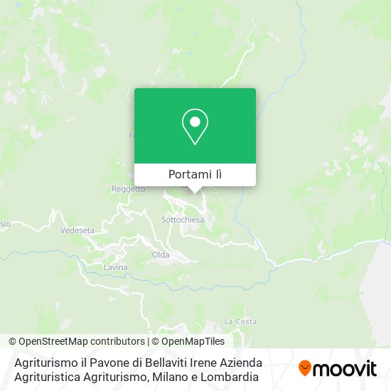 Mappa Agriturismo il Pavone di Bellaviti Irene Azienda Agrituristica Agriturismo