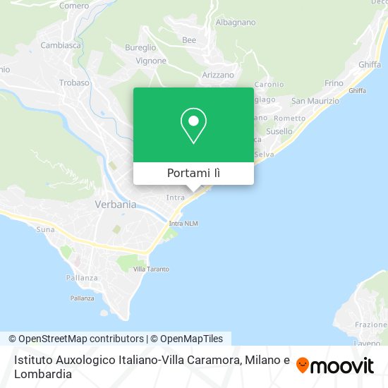 Mappa Istituto Auxologico Italiano-Villa Caramora