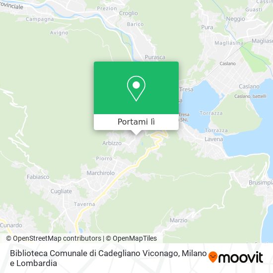 Mappa Biblioteca Comunale di Cadegliano Viconago